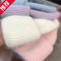 ฤดูหนาว Angora กระต่ายอุ่นถักหมวก Lady Skullies Beanies หมวกผู้ชายผู้หญิง Cool Hat