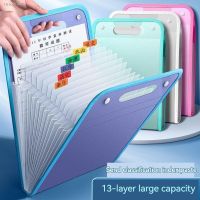 ▪ A4 Organ Bag Portable Folder 13 Layer Transparent Insert Classification Students Exam Test Paper Data Office File Arrangement