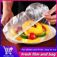 100Pcs Film Disposable Food Cover Bags Plastic Lids For Fruit Bowls Cups Caps Storage Kitchen Fresh Keeping Saver Bag Charlotte