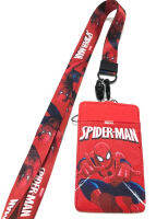 Spider man red  สไปเดอร์ แมน แดง   สายคล้องคอ สายคล้องบัตร ที่ใส่บัตร สายห้อยบัตร ซองใส่บัตร งานดี สวยงาม สำหรับ บัตร 6x8 cm (body 7x11cm) สายกว้าง20mm สวยงาม ฺ BY PMY