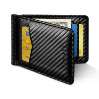 2021 New Carbon Fiber Rfid Card Bag Mens Ultra Thin Money Clip Wallet Multi Card Drivers License Leather Cash Case Business 40