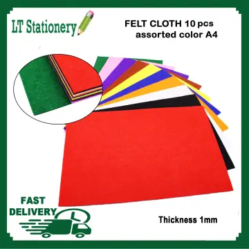 10pcs Felt Paper / Felt Cloth A4 8.25 x 11.5 10 colors Arts Crafts  Scrapbook Decorations Wrapping FSI Fabric Art Material