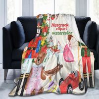 Blanket Nutcracker Christmas Tree Star Throw Blanket Ultra Soft Velvet Blanket Lightweight Bed