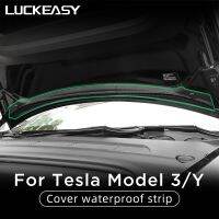 For Tesla Model 3 Model Y 2023 Car Accessories Hood Waterproof Seal Strip ABS Front Chassis Air Inlet Protective Cover