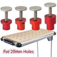 4pcs Workbench Table Peg Adjustable Height for 20mm Dog Hole Brake Stops Bench Clamp Precision Aluminum CNC Woodworking Workshop