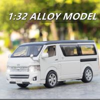 โมเดลรถโลหะผสม MPV 1:32โตโยต้าไฮเอซของเล่นยานพาหนะโลหะแบบจำลองรถของขวัญสำหรับเด็กเก็บรวบรวมเสียงและแสง