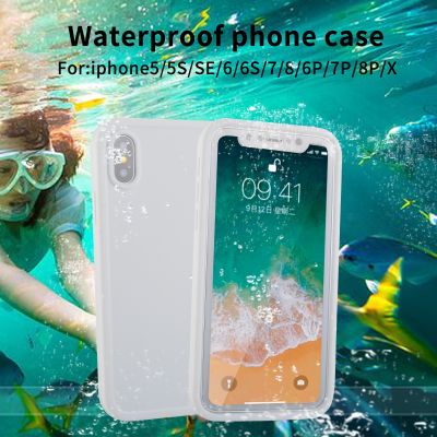 「Enjoy electronic」 IP68 Real Waterproof Phone Case For iPhone 12 11 Pro Max X XR XS 8 7 6 6S Plus 5 5S SE Full Protection Under Water Soft TPU Case