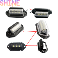 Shine 6 LED Car License Number PLATE Light สำหรับรถ SUV รถรถบรรทุกรถยนต์และรถพ่วงไฟท้ายด้านข้างโคมไฟ Step Lamp หลอดไฟสีขาวรถผลิตภัณฑ์ป้ายทะเบียนรถ