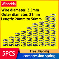 65Mn ความดันฤดูใบไม้ผลิสายเส้นผ่าศูนย์กลาง3.5Mm,เส้นผ่าศูนย์กลางภายนอก21Mm,ความยาว20Mm ถึง50Mm