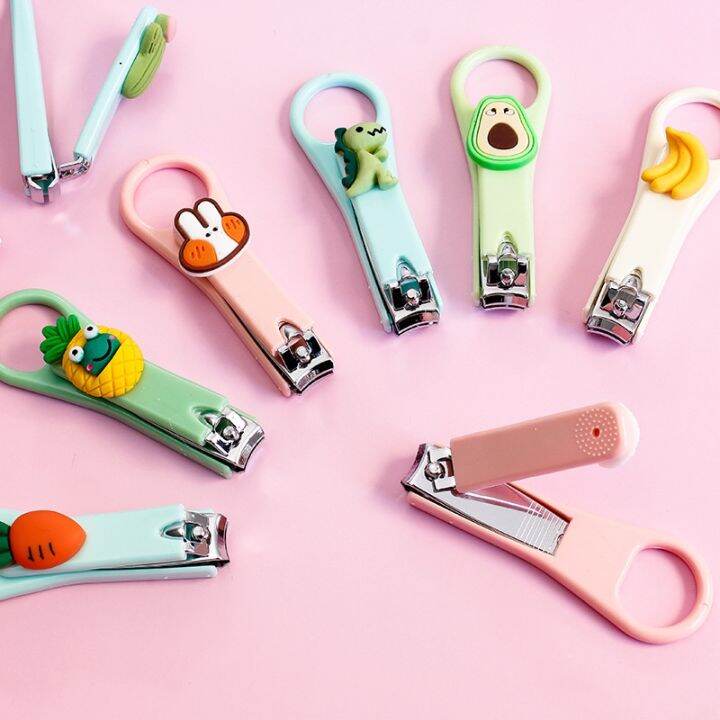 พร้อมส่ง-กรรไกรตัดเล็บ-กรรไกรตัดเล็บพกพา-ลายการ์ตูน-ผลไม้-ดอกไม้-น่ารัก