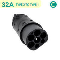 32A EV 80 N อะแดปเตอร์สำหรับเทสลาประเภท2ถึงประเภท1ที่ชาร์จเครื่องยนต์รถไฟฟ้า250โวลต์ IP54ตัวต่อที่ชาร์ท-25 ℃-55 ℃