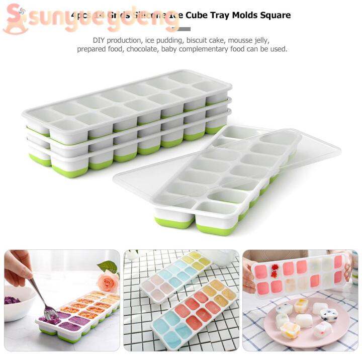 4pcs Square Ice Cube Tray