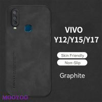 เคส VIVO Y15 Y12 Y17นิ่มป้องกันกล้องเคสโทรศัพท์เปลือกแกะหรูหราเคสหนังแท้สำหรับ VIVO 1904 1940 V1901A 1902 1901 V1901