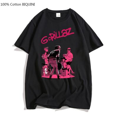 Gorillaz T Shirt Uk Rock Band Gorillazs Tshirt Hiphop Alternative Rap Music Tee Shirt The Nownow Album Tshirt Pure 100%