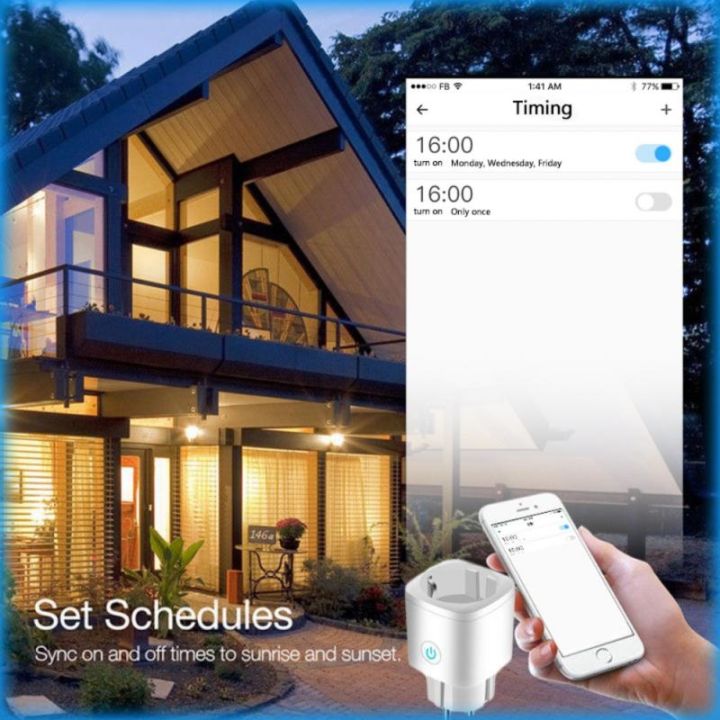 new-popular-aubess-wifi-plug-16asmartpower-monitorsaving-outlet-ทำงานร่วมกับ-alexassistant-ผ่าน-ewelink-app-control