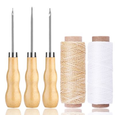 【CW】 LMDZ Leather Sewing Awl Hand Stitching Waxed Thread  Shoes Repair Tools