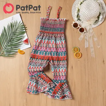 Hippie Patchwork Ethnic Print Jumpsuit, Random Print Sleeveless