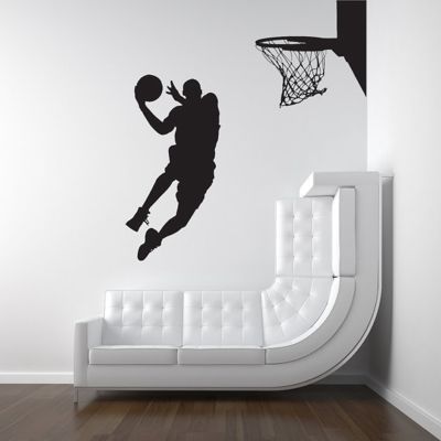 Free Shipping Large size Basketball Wall Art Decor ,Basketball Player Dunk Vinyl Wall Decal Stickers ,s2058