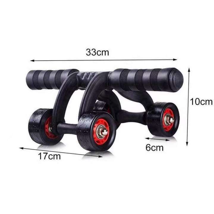 time-to-fitลูกกลิ้งบริหารหน้าท้อง-ab-roller-push-up-bar-ลดหน้าท้อง-แบบ-4-ล้อ-ลูกกลิ้งหน้าท้อง