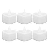 6pcs Electric Candle Lamp Battery Operated Heart Shape Votive Flameless Candles