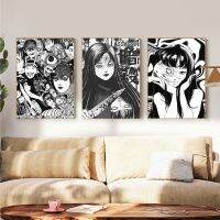 สยองขวัญอะนิเมะ Junji Ito Tomie DIY โปสเตอร์เหนียว HD ที่มีคุณภาพผนังโปสเตอร์ย้อนยุคบ้านประดับห้องที่น่ากลัวศิลปะ0712