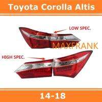 For Toyota Corolla Altis ZRE172 ZRE173 2014-2018 LED TAILLIGHT TAIL LIGHT TAIL LAMP BRAKE LIGHT BACK LIGHT ไฟหน้า​ /เลนส์ไฟหน้า/ไฟหน้าสําหรับ/ไฟท้าย