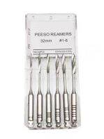 6ชิ้นทันตกรรมวัสดุช่องปาก PEESO REAMERS การฝึกซ้อมสแตนเลสสำหรับความเร็วต่ำ Handpiece รากคลองการฝึกซ้อม