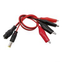 5.5x2.1mm DC Power Male Plug/Female Jack to 2x Alligator Clip Crocodile Clamp Electrical DIY Test Wire Cable Connector  Wires Leads Adapters