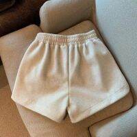 Woolen Shorts for Women Loose Boots Pants Casual Outer Wear A-line Wide Leg Shorts