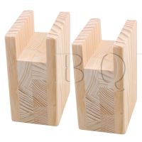 BQLZR 10x7x13.5cm Wood Table Desk Bed Riser Lift Furniture Lifter for 4CMx10CM Groove Feet Up to 10CM Pack of 2