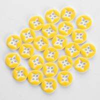 48PCs Decorative Sewing Wooden Flatblck Buttons With 4 Holes