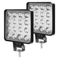 2pak ไฟ Led ทรงสี่เหลี่ยมขนาด4X4หลอดไฟหน้า Led 48W สำหรับรถยนต์ Suv Atv Barra Mobil Jip ตัดหมอก