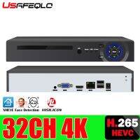 USAFEQLO 8MP 32CH/4K 5MP NVR H.265 4K NVR DVR เครื่องบันทึกวีดีโอกล้อง IP กล้องวงจรปิดตรวจตราระบบ CCTV รองรับพอร์ต1 HDD 8TB