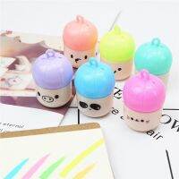 6PCS/LOT Little Pig Cute 6 Color Marker Highlighter marks students drawing Mini color pen set