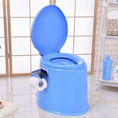 yaya ชักโครกสุขาเคลื่อนที่ สุขภัณฑ์เคลื่อนที่ Portable toilet เหมาะสำหรับผู้ป่วย ผู้สูงอายุ จุได้ 5.5 ลิตร ขนาด 41x49x37.5 cm