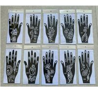 【YF】 NEW Black Lace Transfer henna Hand Arm Tattoo Henna Stickers Art Temporary Painting Body Template Stencils