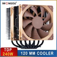 【LZ】♛▥  Refrigerador De Ar IWONGGOU Am4 4pin Pwm Argb 120mm Refrigerador processador Fan x99 6 Heatpipes refrigerador do computador para Intel Lga115X 1700 1200 AMD