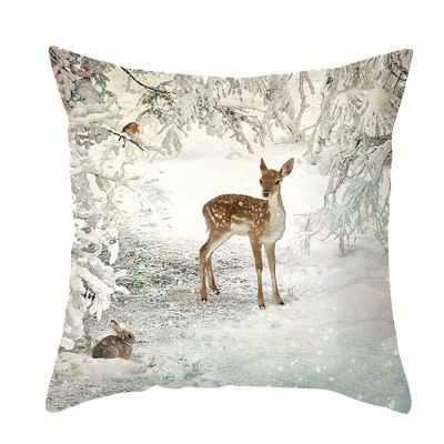 【CC】☃❏♠  Cushion Cover Decorations for 2022 Ornament Navidad Noel Xmas Gifts Happy New Year 2023