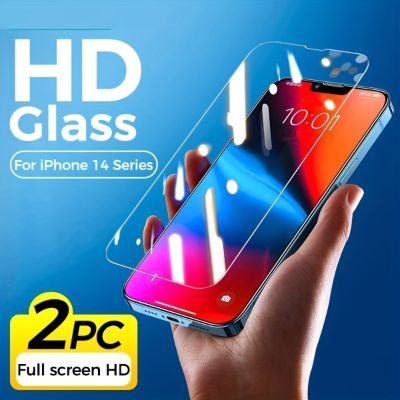 ❂☑☜ 2PCS HD Tempered Glass Screen Protector For IPhone 14 13 12 11 XR XS Pro Max Mini Plus Protective Film