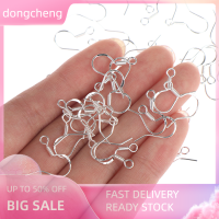 dongcheng 50ชิ้น925เงินสเตอร์ลิงต่างหูแบบทำมือตะขอเครื่องประดับบอลลวดหูอุปกรณ์เสริม