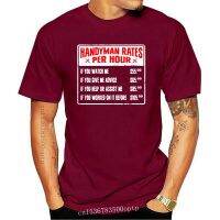 Handyman Rates Per Hour Funny Watch Assist Advice Work On Humor Tee S-3X Design Adult T Shirt 80s Tops Men T-Shirt  JSIS