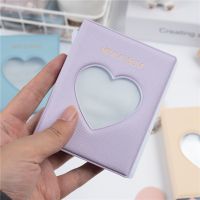 3 inch Solid photocard holder Korea kpop binder Photo Album 32 Pockets Love Hollow Idol Cards Collect Book With Heart Pendant