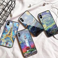 【CW】 Oil Painting Famous painting art Phone Case Tempered glass For iphone 6 7 8 plus X XS XR 11 12 13 PRO MAX mini