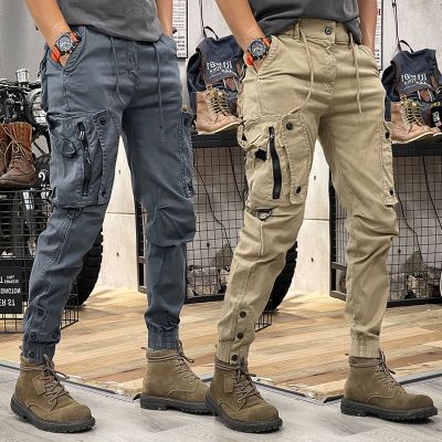 2023 New Camo Navy Pants Mens Y2k Tactical Military Cargo Pants Mens High Quality Outdoor Hip Hop Work Stacked Casual Pants