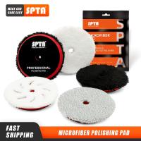 （Kvs auto parts） (ขายจำนวนมาก3ชิ้น Amp; 15ชิ้น) SPTA 3 Quot;/5 Quot;/6 Quot; Fast Finishing Microfiber Polishing Pad Buffing Pad Disc Kits สำหรับ Da/ro Car Polisher