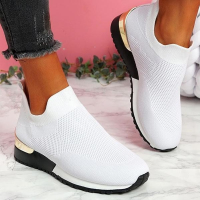 Woman Shoes 2023 Trendy Mesh Platform Sneakers Socks Shoes Tenis Breathable Socofy Casual Sports Shoes Women Flats Zapatos Mujer