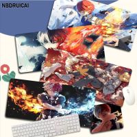 My Hero Academia Todoroki Shoto Cool Unique Desktop Keyboard แผ่นรองเมาส์เกมมิ่งขนาดเหมาะสำหรับ Large Edge Lock แผ่นรองเมาส์เกมมิ่ง