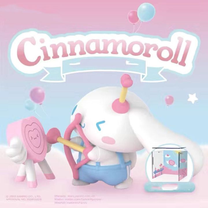 sanrios-cinnamoroll-kawaii-มวยไทยถ่ายภาพภาพอนิเมะกล่องทึบของเล่นต่อพ่วงน่ารักการ์ตูนของขวัญวันเกิดเด็กที่มือแบบจำลองทำ