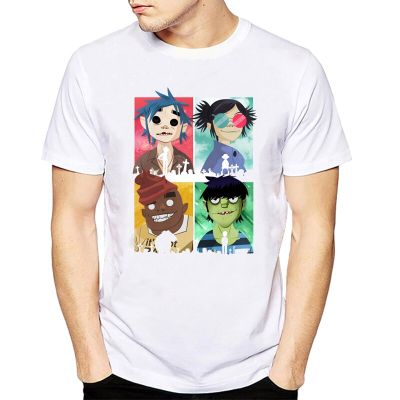 Noodle Murdoc Russel Short Sleeve Gorillaz Men T Shirts Ringer Fashion Streetwear T-Shirt 2022 Anime MenS T Shirt Short Sleeve