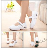 【hot sale】✼℡◆ D18 Flash Sale ?Ready Stock WomenNurse Shoes Slip Buckle Flat Resistant Comfort White Black Shoe